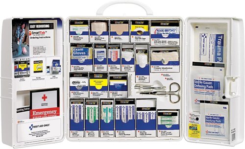 First Aid Only Large SmartCompliance First Aid Kit - 209 Pieces, OSHA Compliant, Durable Plastic Case