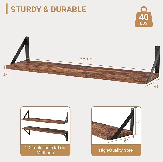 Heimlove Floating Shelves for Wall, 28 inch