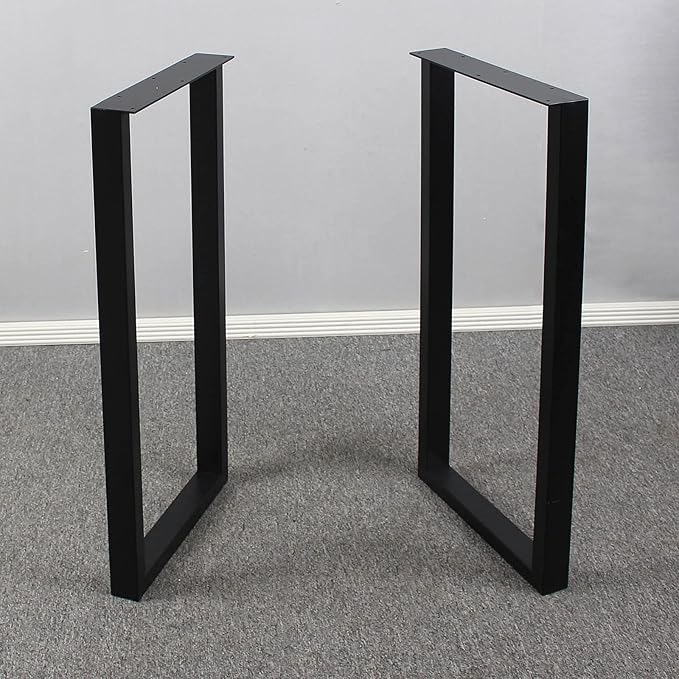 MBQQ Rustic Decor Rectangle Table Legs, 35" H x 15" W, Heavy Duty Metal, Dining & Desk, Industrial Modern, DIY Bench Legs