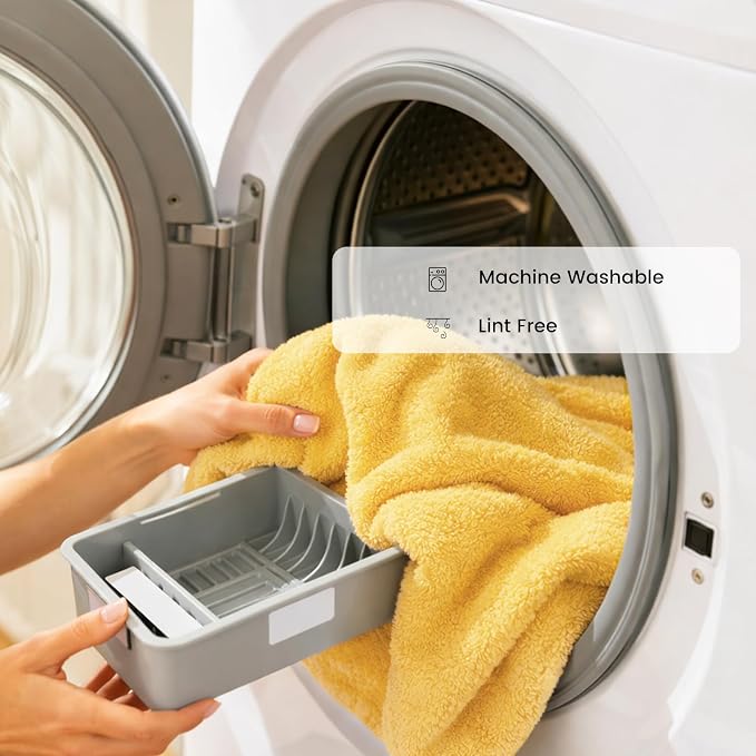 SEMAXE Bath Towel Set, 8 Piece Towel Set for Bathroom, Quick Dry Cotton Towels with Hanging Loops, Easy Care, Yellow
