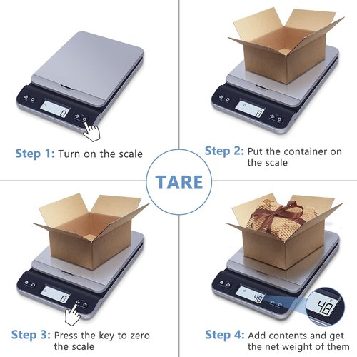 QP Shipping Scale - 86lb High Accuracy Digital Postal Scale with Backlit LCD Display & Hold Function
