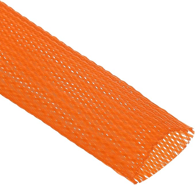 uxcell Expandable Sleeving,1 9/16-inch 10ft Cable Sleeve, Orange