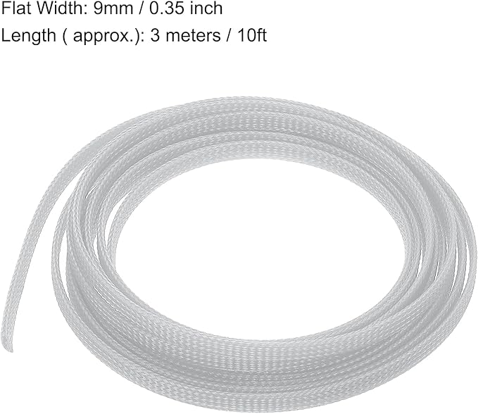 uxcell PET Expandable Sleeving 10ft 1/4" Gray Cable Management Sleeve Cord Organizer for Wrap Protect Cable