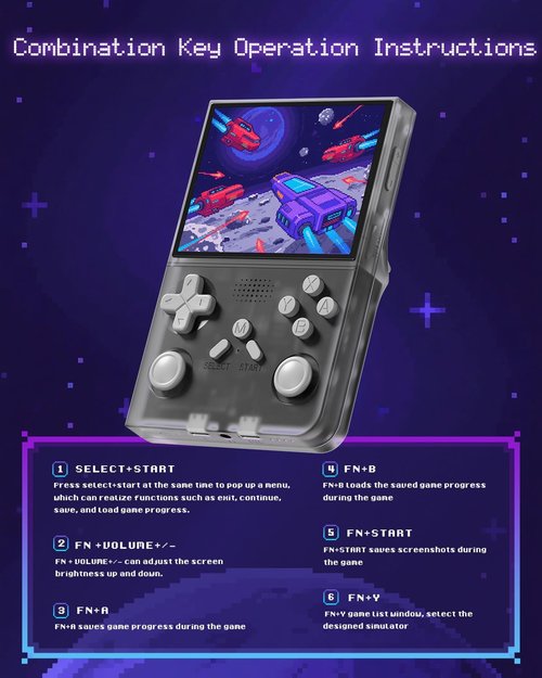 R40 Handheld Game Console - Retro Gaming with 128G TF Card & 20,000+ Games | Portable Mini Emulator
