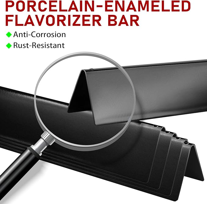 GasSaf 21.5 Flavorizer Bar, 27 Grill Burner for Weber Spirit 200, E-210, S-200, S-210, E-210NG (Side Control), Spirit 500, Genesis Silver A, Grill Insert Replacement Parts for Weber 7534 7535 7507