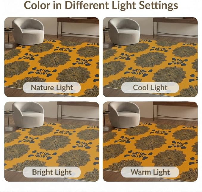 6'x9' Washable Abstract Abstract Area Rug, Navy Non-Shedding Pet Friendly Room Rug for Queen Size Bedroom, Under Bed, Master Suite, Foldable Easy Care Carpet | Ref:2229843
