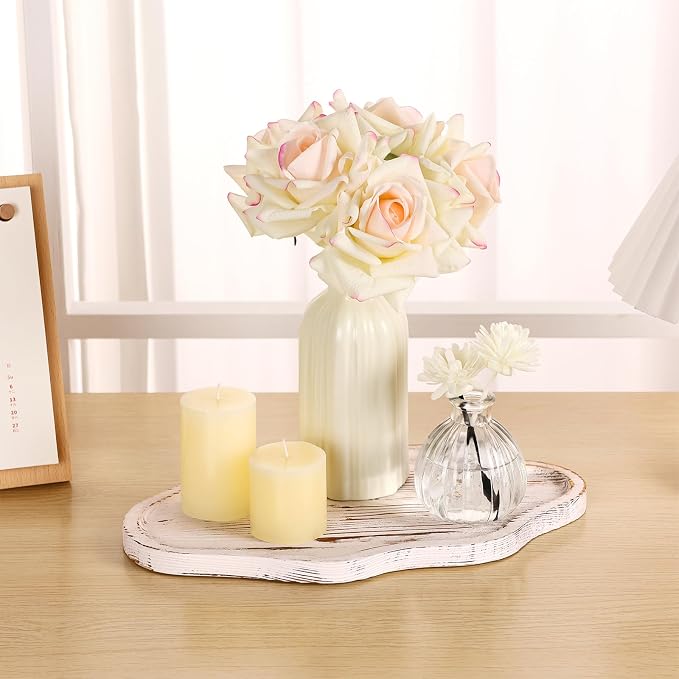 Small Decorative Tray Wood Decorative Serving Tray for Candles Perfume, Cloud Wooden Jewelry Tray Trinket Dish, Wooden Trays for Coffee Table Home Decor