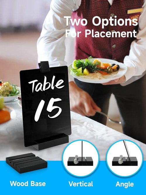 Acrylic Black Dry Erase Board - 8” x 6” Small Desktop Whiteboard with Marker | Reusable Memo Clipboard for Office & Home