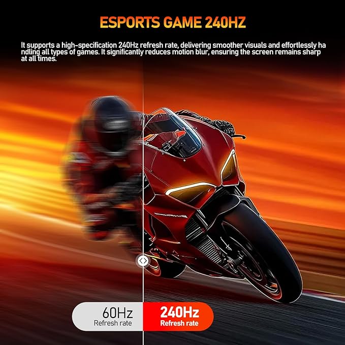 Gawfolk 49 inch Ultra-Wide Curved 1500R Gaming Computer Monitor, DQHD(5120×1440), 240Hz, 1MS, FreeSync, 120% sRGB, Height Adjustable PC Screen, HDMI2.1 & DP1.4, Compatible Wall Mount 75 * 75mm-Black