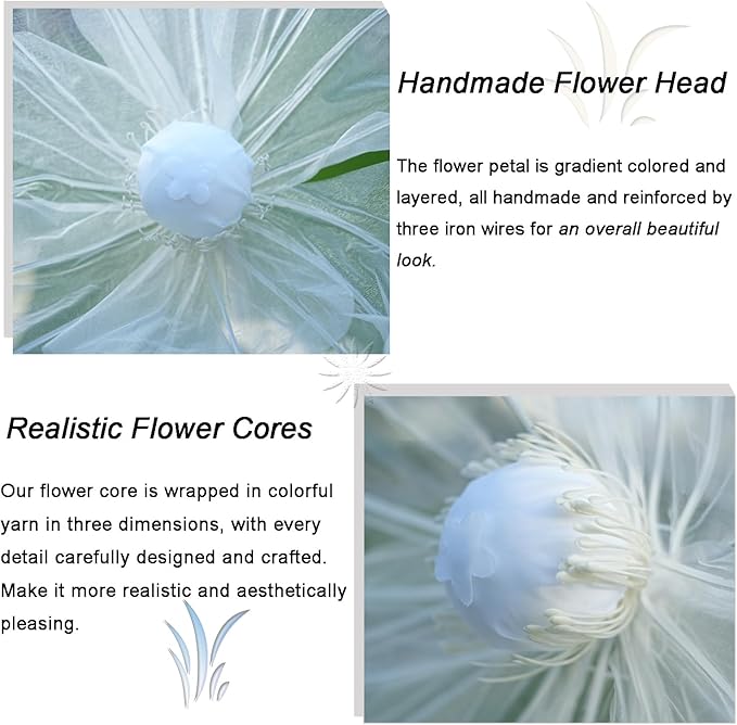 Wedding Decorations for Reception,5.6 Ft Giant Flowers for Decoration,Big Artificial Silk Flowers for Party Banquet Background,Home Decor,Photographic Props,Shop Window Display（White）