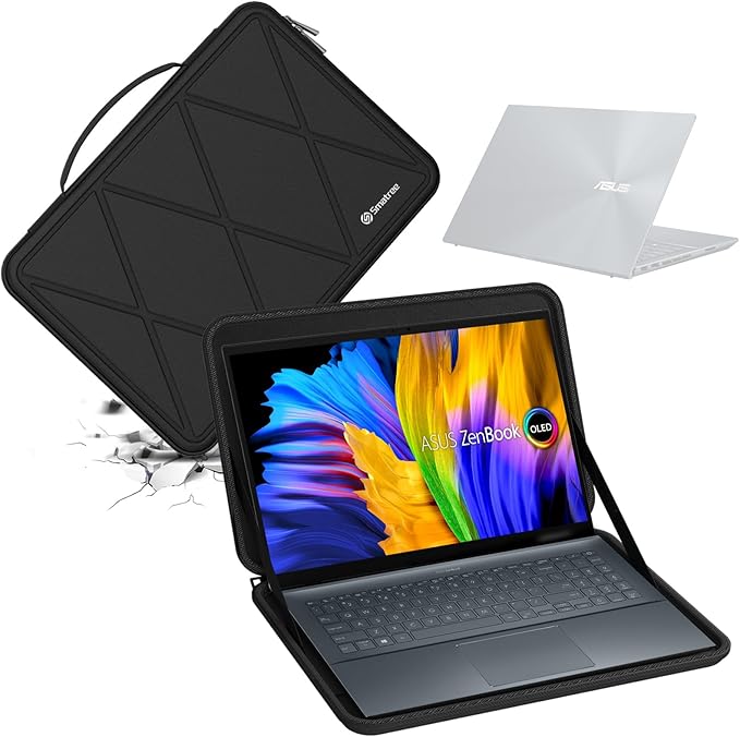 Smatree Hard EVA Protective Sleeve Compatible for 15.6inch ASUS Chromebook Flip CX5 CX5500, for 16inch Vivobook S16 S5606, for 16inch Zenbook S 16 UM5606, for 15.6inch Zenbook Pro 15 OLED Case (X8279)