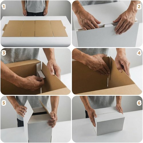 EXYGLO 15 Pack Shipping Boxes - 12x9x6 White Corrugated Cardboard for Packaging & Moving