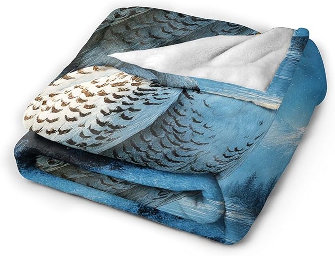 Owl Blanket Cute Owl Throw Blanket Soft Cozy Fleece Fuzzy Stuffed Plush Flannel Gifts for Girls Women Boys Kids Adults 40''x50''
