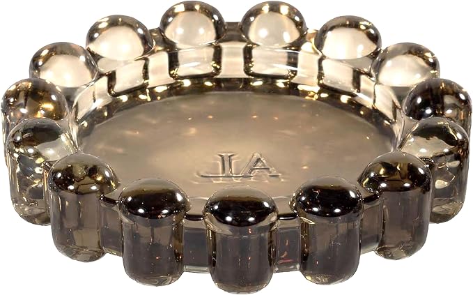 Alice Lane Original Bubble Candle Dish Large – Chic Amber Glass Candle Dish for Home Decor – Decorative Modern Candle Holder for Small Candles & Diffusers
