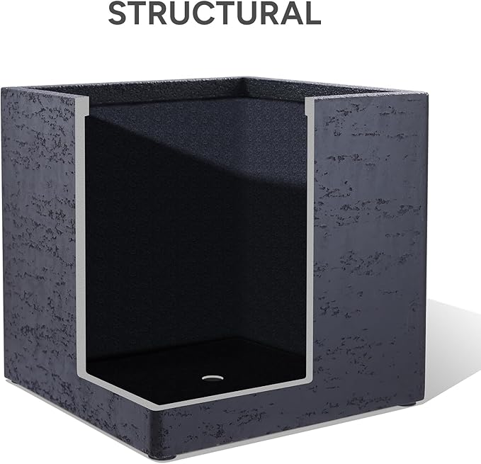 20 Inch Square Concrete Planter（20Lx20Wx20H，48 Pounds）,Durable All-Weather Use with Drainage Holes,Large Square Planter for Outdoor Indoor Plants