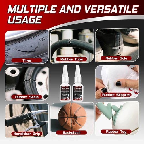 Rubber Glue by [Brand Name] - 30g Heavy-Duty Waterproof Adhesive for Tires, Shoes & Seals | Heat-Resistant