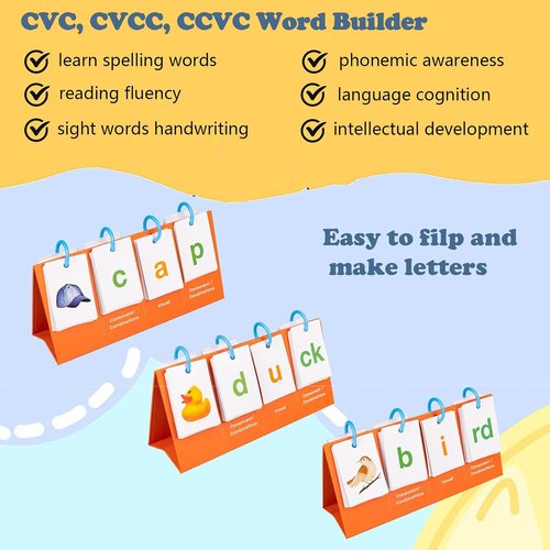 Alened Sight Words Flash Cards - Phonics Learning Tools for Kindergarten | CVC Word Games & Activities