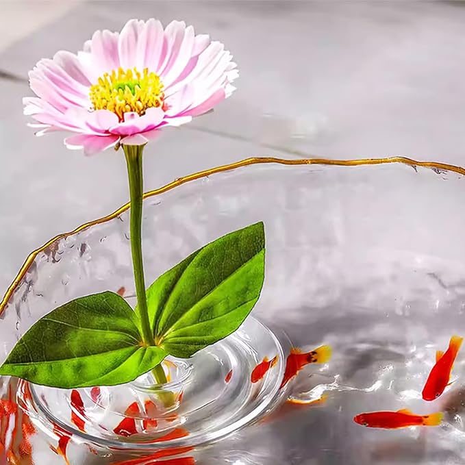 2025 Creative Floating Flower Arrangement Holder, Clear Acrylic Floral Bowl Stem Holder, DIY Floating Centerpiece Bouquet Holders, PVC Flower Float for Weddings, Parties & Fish Tanks (10, S)