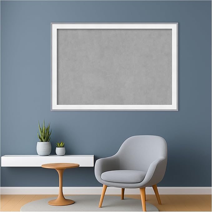 Amanti Art White Framed Magnetic Board 27x39 Large Vision Board for use with Magnets, 100% Metal Sheet to Display Items as Office Decor or for Home Organization in mudroom, Kitchen or Kids Room