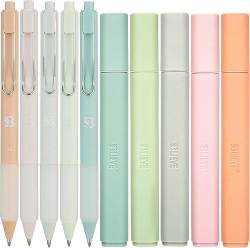 BLIEVE Aesthetic Highlighters & Gel Pens - No Bleed, Fast Drying, Easy Grip for Bible Journaling | Pastel Colors
