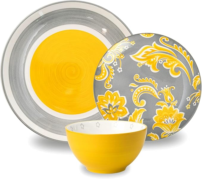 Plates and Bowls Sets Ceramic Dinnerware Sets Plate Set Porcelain Dishes Set for 4 Dinner Plates