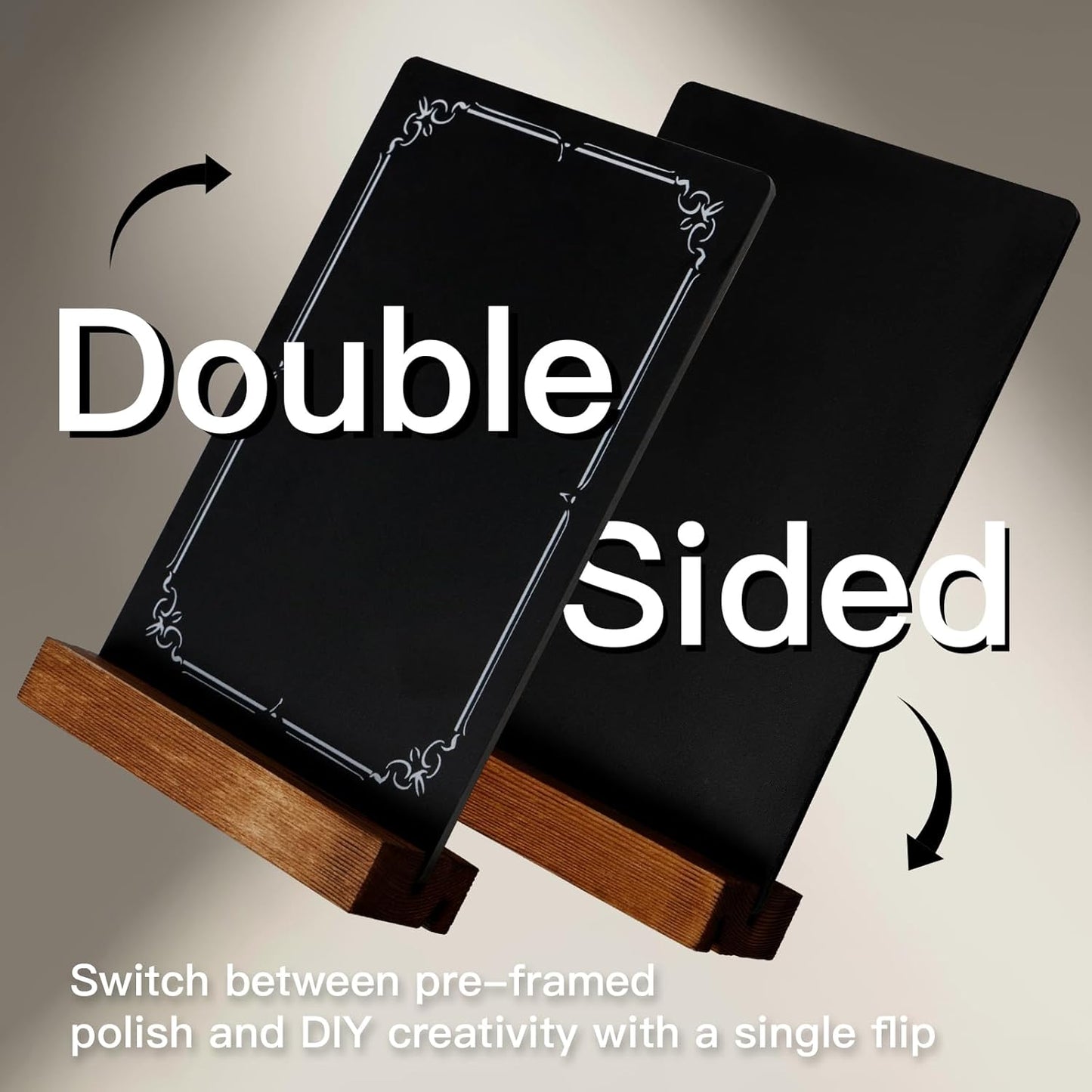 Vintage 3Pcs Mini Tabletop Chalkboard Signs - Double-Sided 5"x8" Food Labels with Stand for Party Buffet