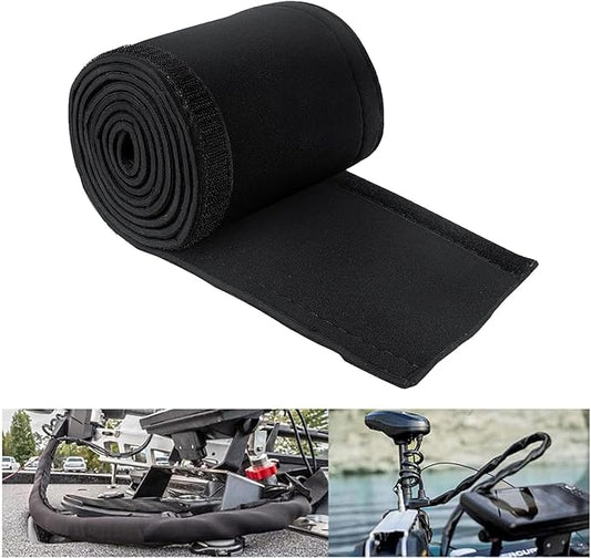 1 PCS Trolling Motor Cable Organizer Sleeve, 60" L Neoprene Troll Sleeve Trolling Motor Wire Cover, Cable Management Sleeve Wrap for Cover Wire and Extension Cords