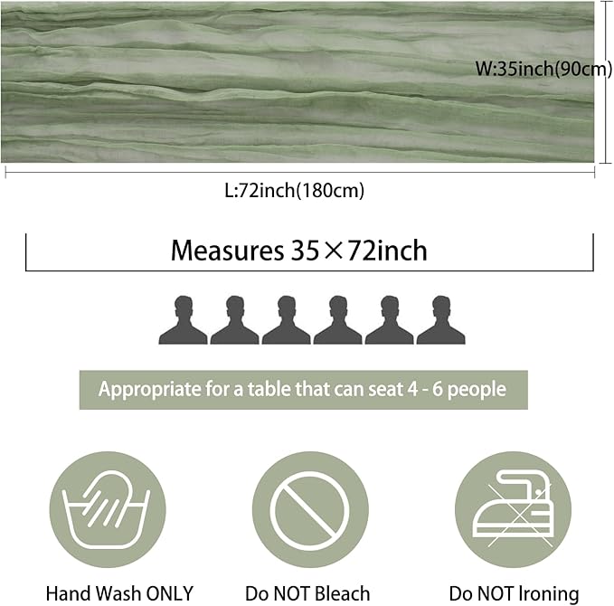 12 Pack Boho Gauze Table Runner - 35x72 Inch Rustic Cheese Cloth Long Table Runner for Wedding, Bridal Shower, Birthday Party Decor (Dusty Sage Green)