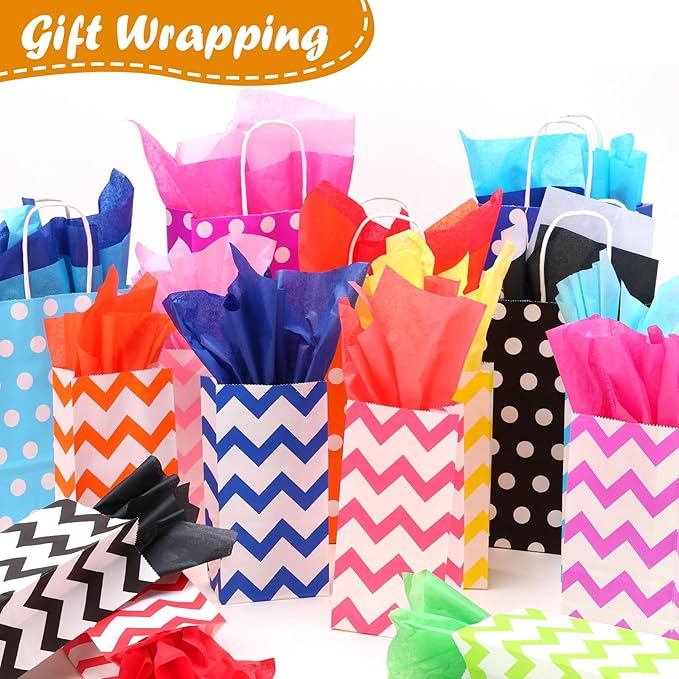 400 PCS Tissue Paper, 20 Colors 14" X 20" Tissue Papers Bulk for Packaging, Colored Tissue Paper for Gift Bags Crafts Birthday Party Flower Decoration
