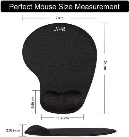 New Horrizon Ergonomic Mouse Pad - Gel Wrist Support for Pain Relief | Non-Slip Design for Home & Office