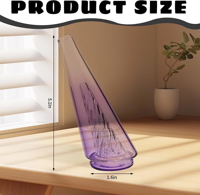 Mini Gradient Glass Vase, Exquisite Desktop Decorative Vase, Pro Glass Replacement (Purple)