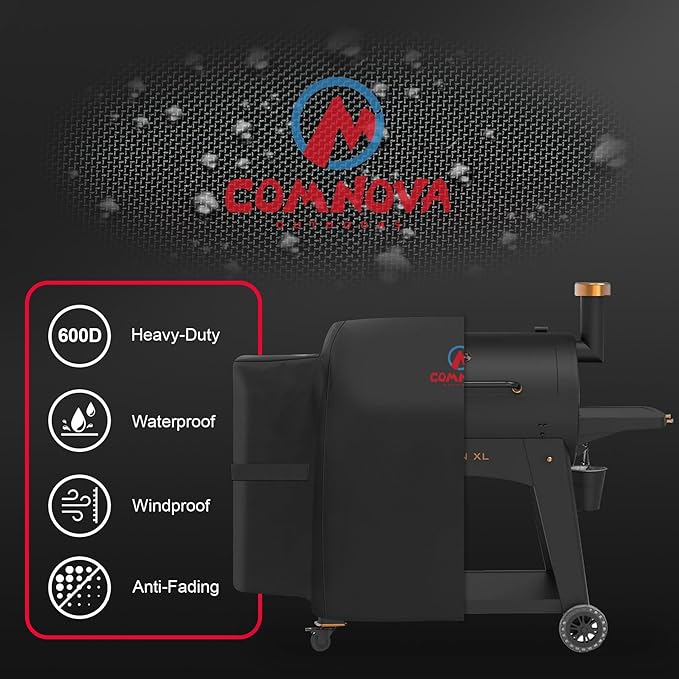 Comnova Grill Cover for Pit Boss Austin XL - 600D Wood Pellet Smoker Cover for Pitboss 1000 Series, Premium Pellet Cover for Pit Boss Austin XL 1000, Rancher XL 1000, 1100 Pro, 1150, and Z Grill 1000