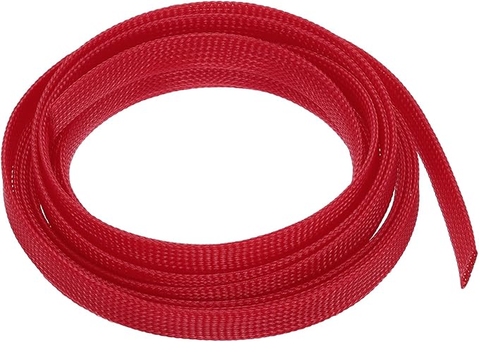 uxcell PET Expandable Sleeving 10ft 1/2" Red Cable Management Sleeve Cord Organizer for Wrap Protect Cable