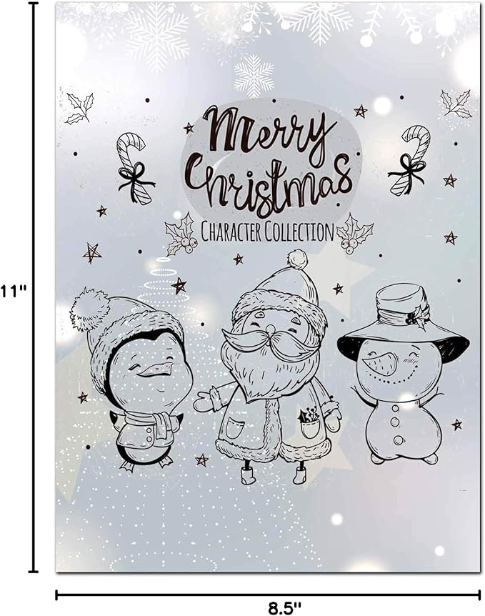 DUGUTUL Premium Festive Christmas Stationery Set Spread Holiday Joy, 48 Sheets, 8.5 x 11 Inches, 100gsm, Perfect for Personalized Gifts and Add Holiday Magic to Your Messages (E)