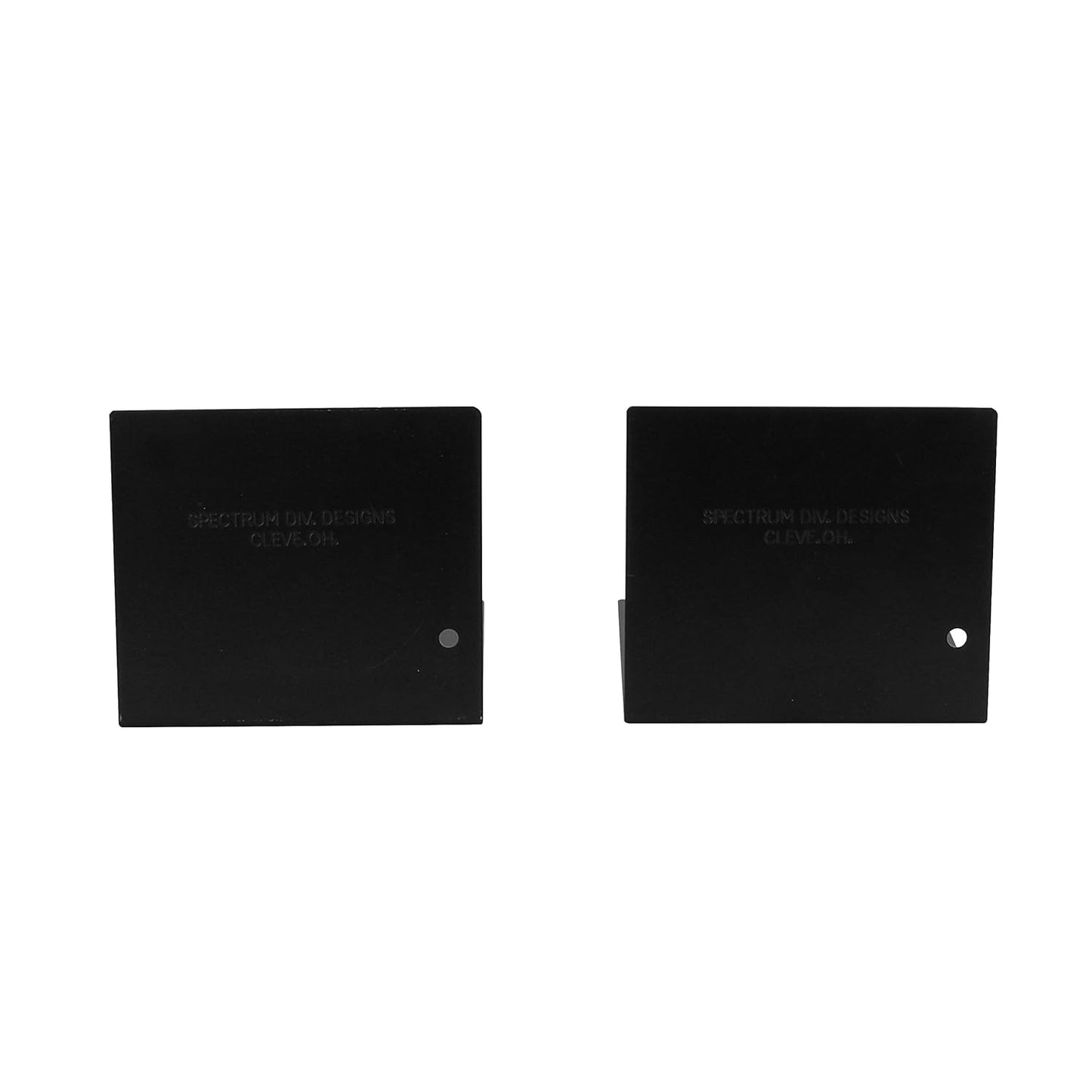 Spectrum Heavy Bookends - Sturdy Metal Book Holders for Shelves | No-Skid Design, Black Finish