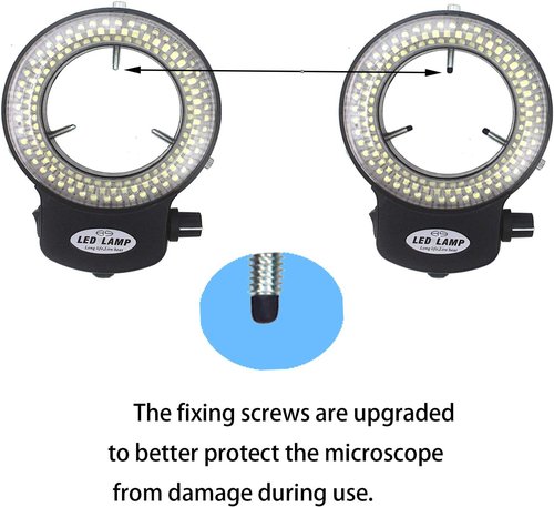 LED-144-ZK Black Adjustable 144 LED Ring Light - Perfect Illuminator for Stereo Microscopes