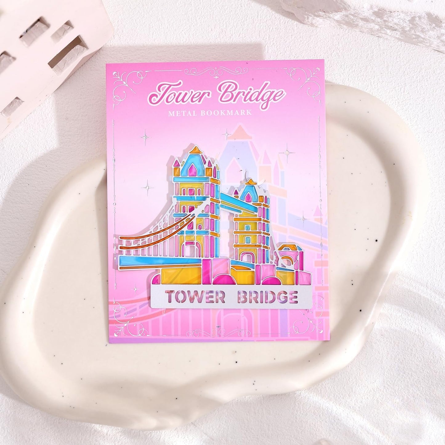 Tower Bridge Metal Bookmarks - Transparent Design for Aesthetic Reading | Perfect Gift for Book Lovers