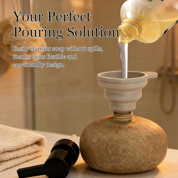 300ml 10oz Ceramic Hand Soap Dispenser, Refillable Modern Pump Dispenser for Hand and Dish Wash, Heavy & Sturdy Liquid Soap Dispenser for Kitchen Countertop and Bathroom (Brown)