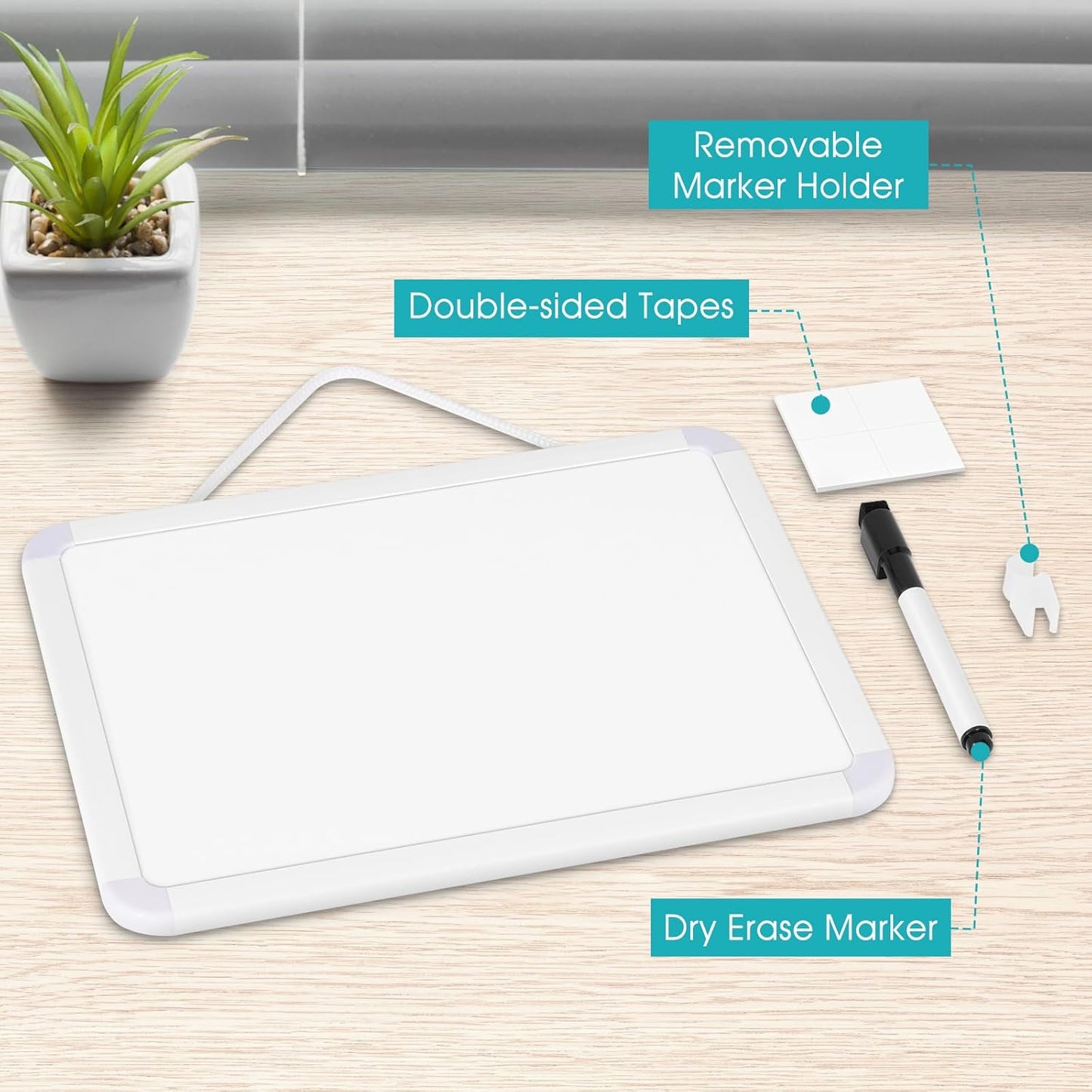 WALGLASS Magnetic Dry Erase Whiteboard - Portable 11" x 14" Mini Board for Home, School & Office
