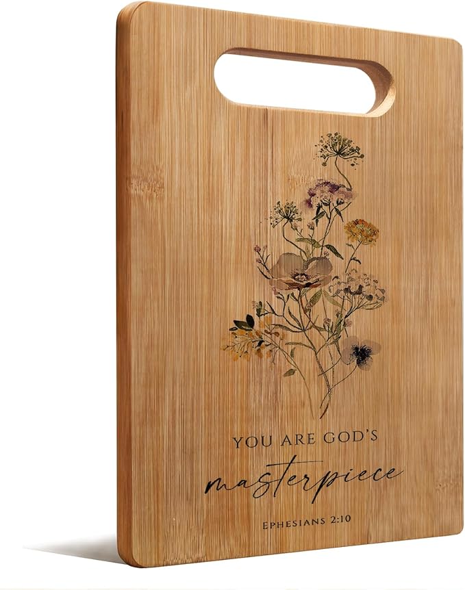 Lacama Christian Gifts for Women Religious Gifts for Women Cutting Board Kitchen，Appreciation Gift for Womens Birthday, Floral Inspirational Gift for Her, Mom, Sister, Friends