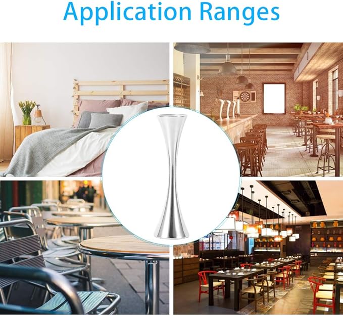 Stainless Steel Flower Vase, Small Bud Decorative Vase Round Mouth Waist Flower Inserter Holder for Home