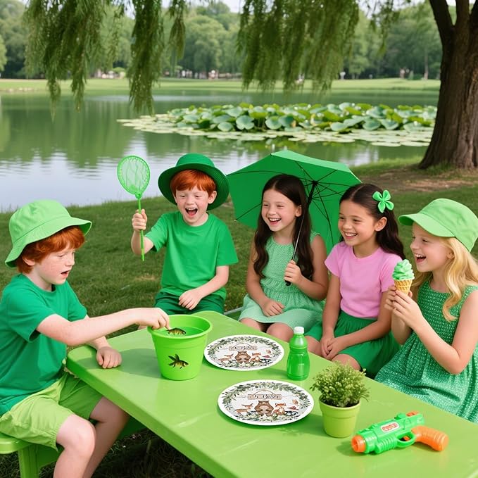 50PCS Woodland Baby Shower Party Paper Plates 7 Inch, Disposable Oh Baby Cake Dessert Plates Safari Jungle Wild Animal Party Supplies for Birthday Gender Reveal Baby Shower Decorations (Woodland)