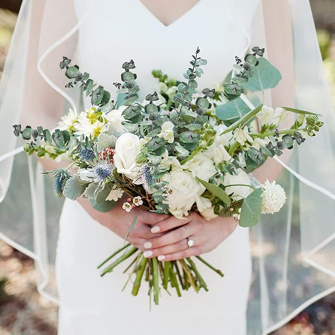 Real Dried Eucalyptus Stems, 20PCS Preserved Eucalyptus Plant 17inch Fresh Eucalyptus Greenery Plant for Vase Home Shower Wedding Festival Home Decoration