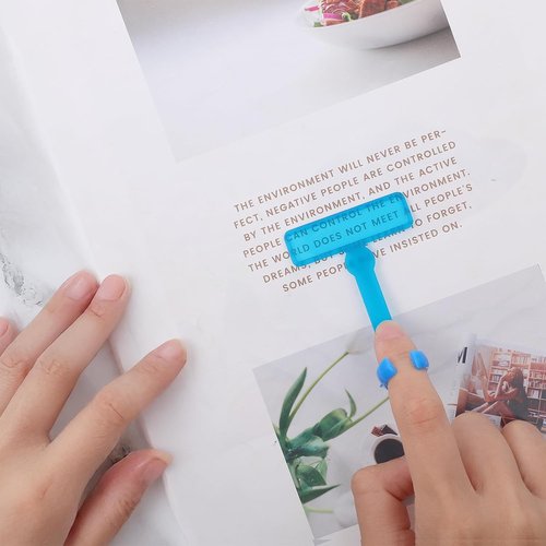 Skiennix 14 Pcs Colorful Guided Reading Strips - Practical Finger Highlighters for Dyslexia Support