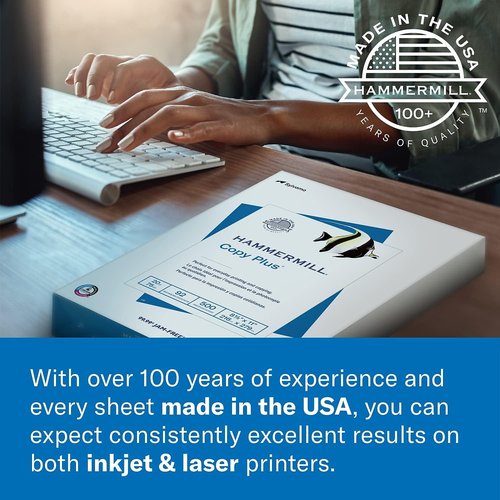 Hammermill White Cardstock - 110 lb Thick Card Stock, 8.5 x 11 Inches, 200 Sheets - Made in the USA