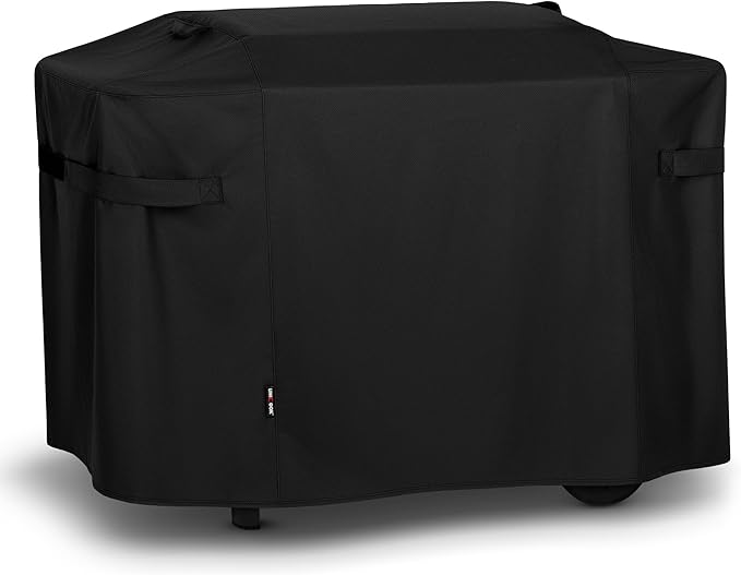 Unicook Griddle Cover Compatible with Weber 28 Inch Gas Griddle, 55" Grill Cover Compared to Weber 7771, Heavy Duty Waterproof 3 Burner Flat Top BBQ Protector with Hood, All Weather Protection, Black