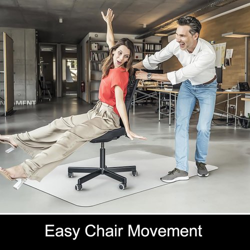 Kuyal Chair Mat - Durable Hardwood Floor Protection for Rolling Chairs | 46 x 46 Inches, Non-Studded