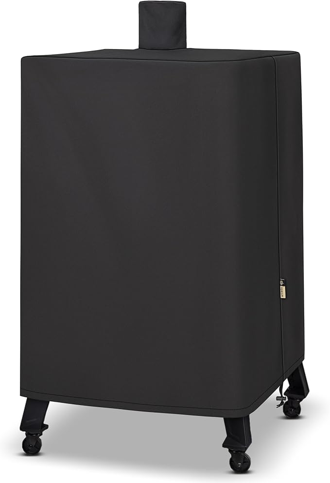 Arcedo Vertical Smoker Cover Compatible with Pit Boss Copperhead 4, 5, 7 Series, PBV4PS2, PBV4NX, Pro 4-Series, Heavy Duty Waterproof Outdoor Wood Pellet Grill Cover for PB 73550, Black