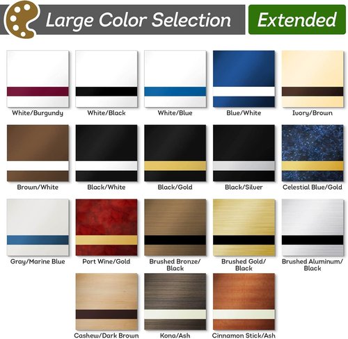 Prestige Custom Office Door Signs | Personalized Name Plates - 2.5x8 Inch, 18 Color Options