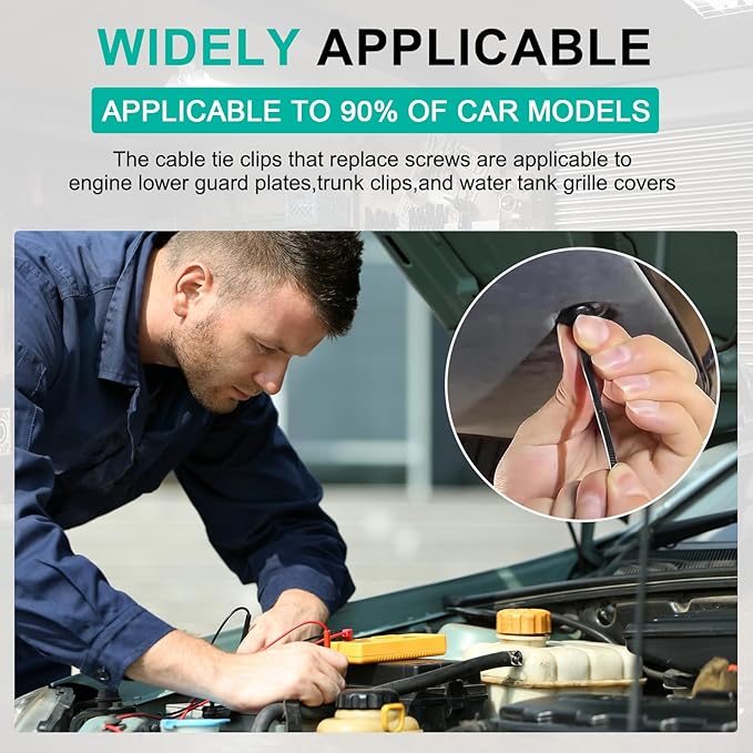 150Pcs Nylon Universal Cable Tie Buckle - New Multifunctional Nylon Zip Ties, Heavy Duty Plastic Rivet T Zip Ties Style, for Daily Maintenance And Fixing Of Automobiles